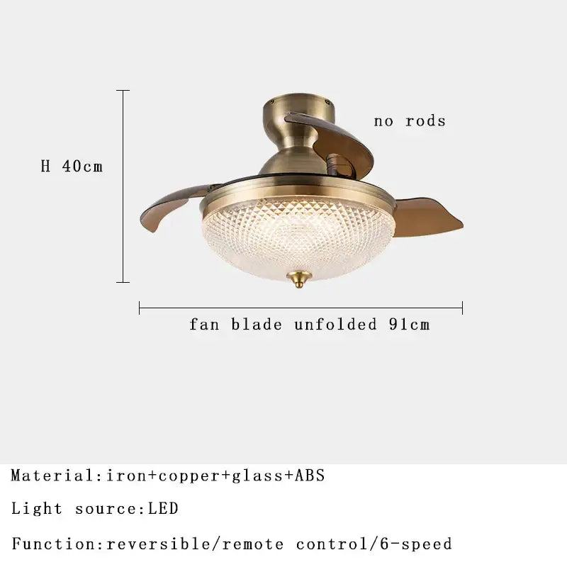 Brushed Copper Ceiling Fan
