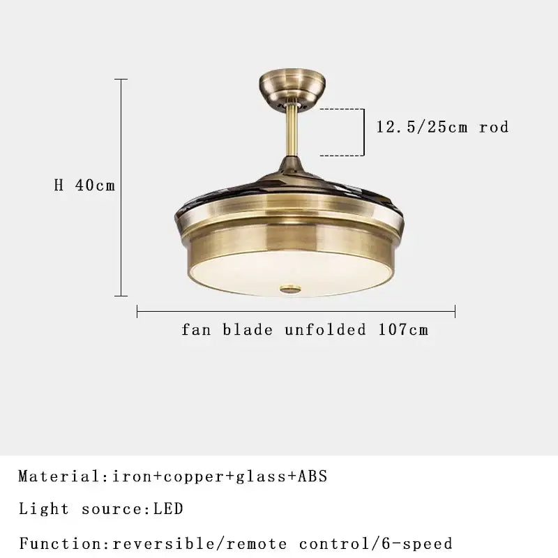 Brushed Copper Ceiling Fan