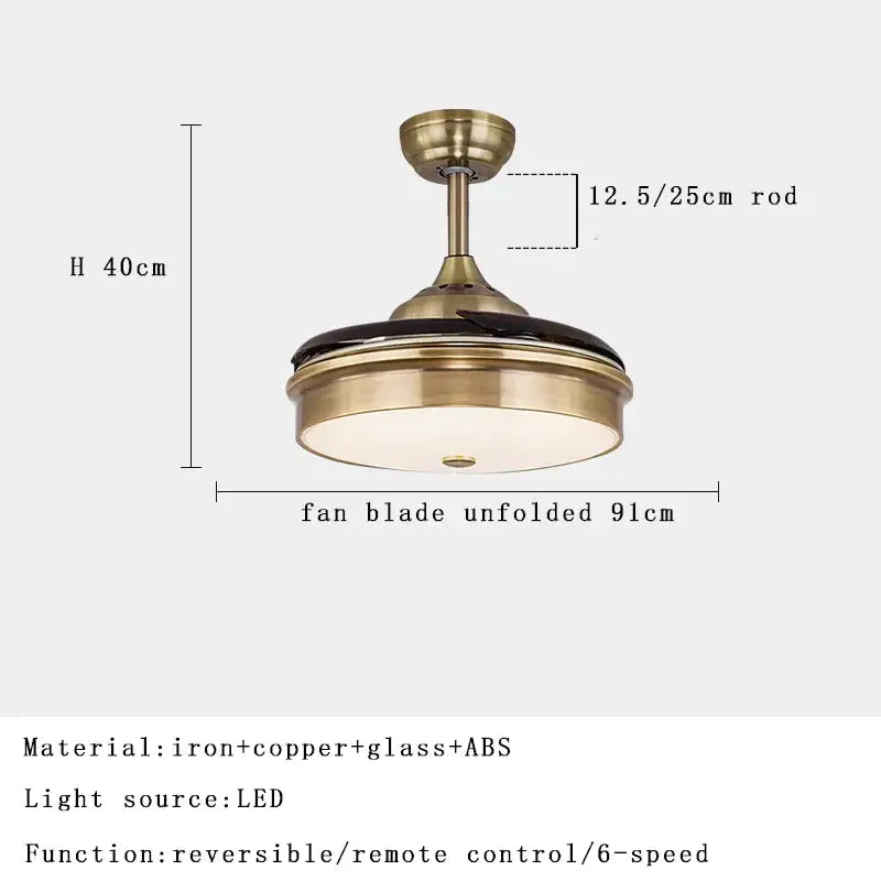 Brushed Copper Ceiling Fan