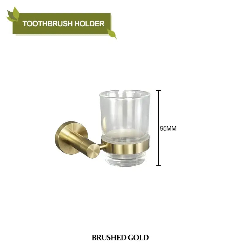 Brushed Gold Towel Set with Paper Holder