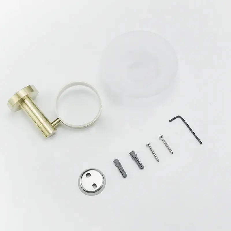 Brushed Gold Towel Set with Paper Holder