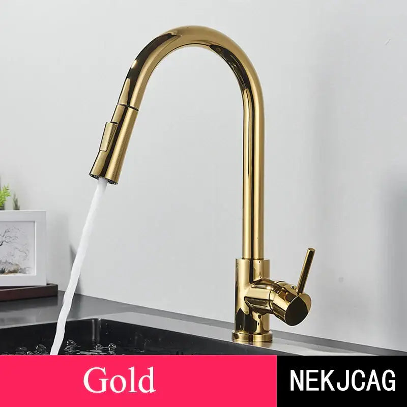 Brushed Gold High Arc Faucet