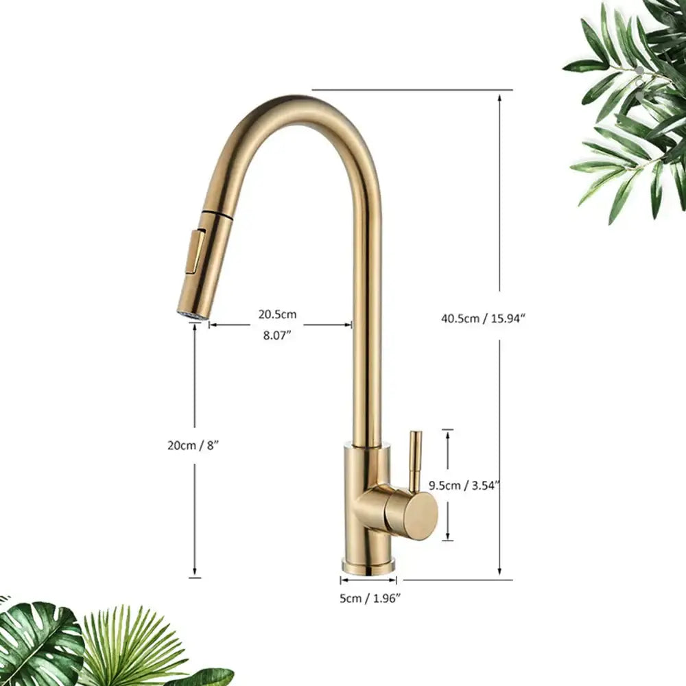 Brushed Gold High Arc Faucet