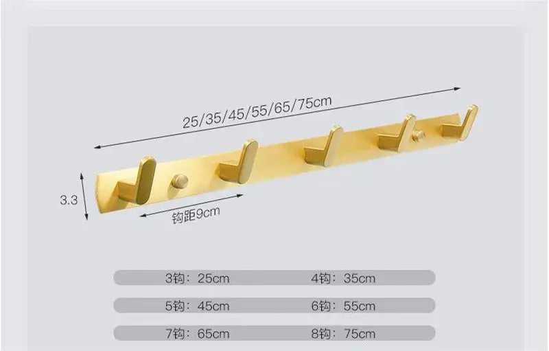 Gold Wall Robe Hooks