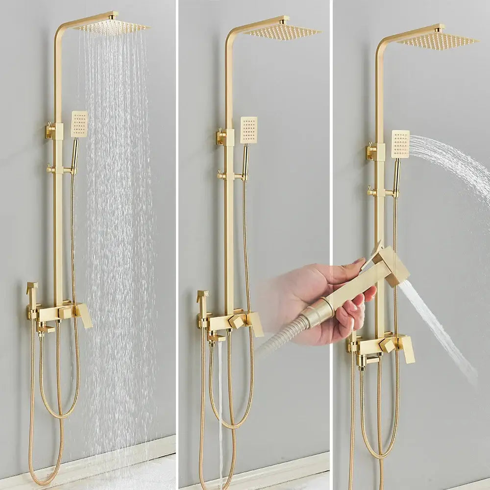 Gold Bidet Mixer Set