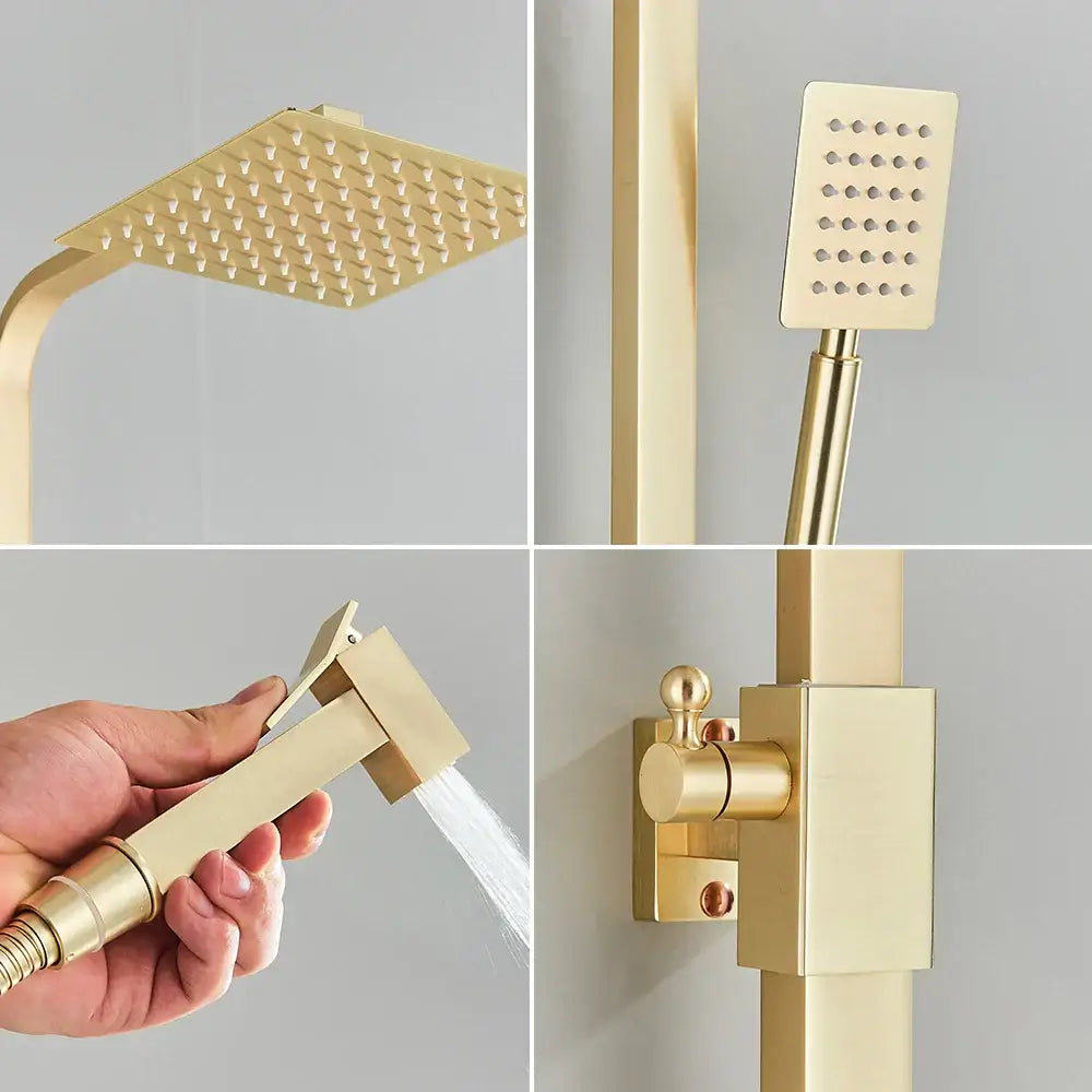 Gold Bidet Mixer Set