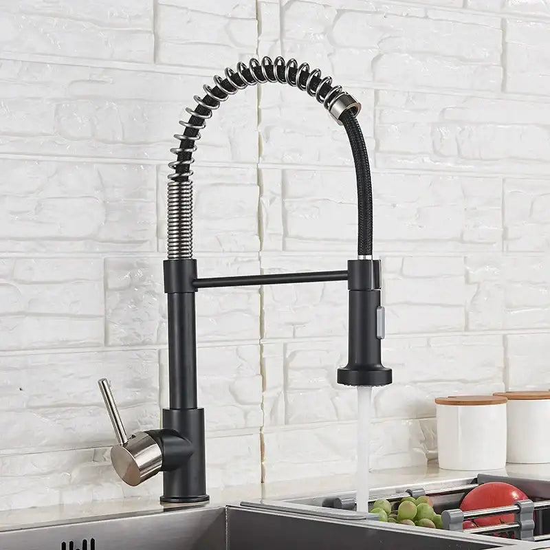 Nickel Spring Kitchen Faucet