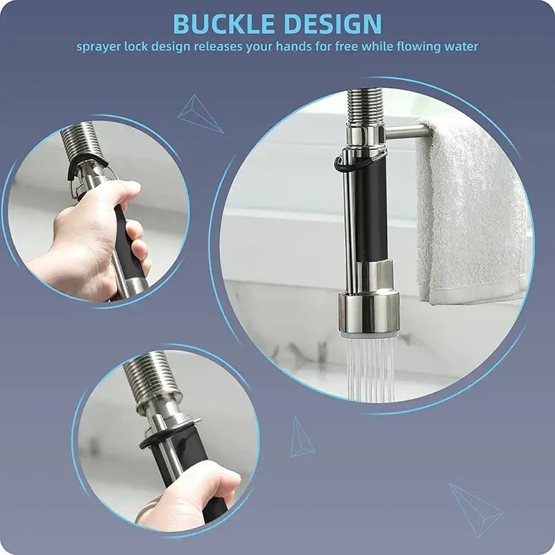 Nickel Spray Head Kitchen Faucet
