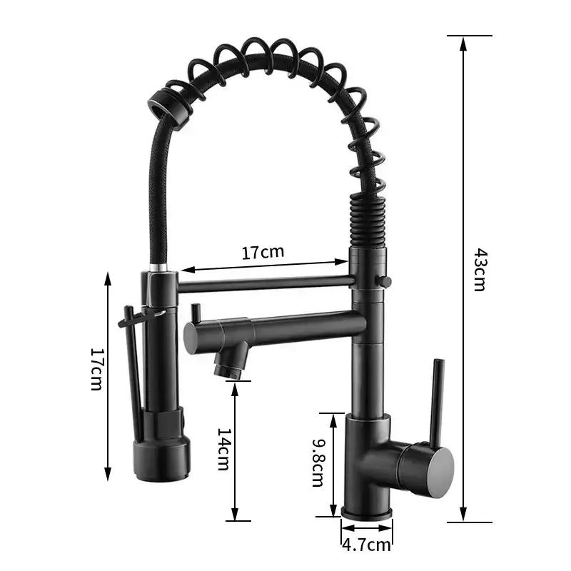 Nickel Spray Head Kitchen Faucet