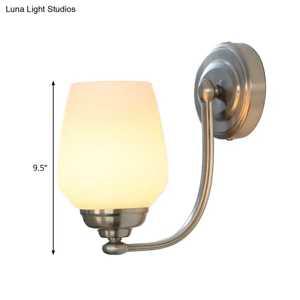 Nickel Glass Wall Lamp