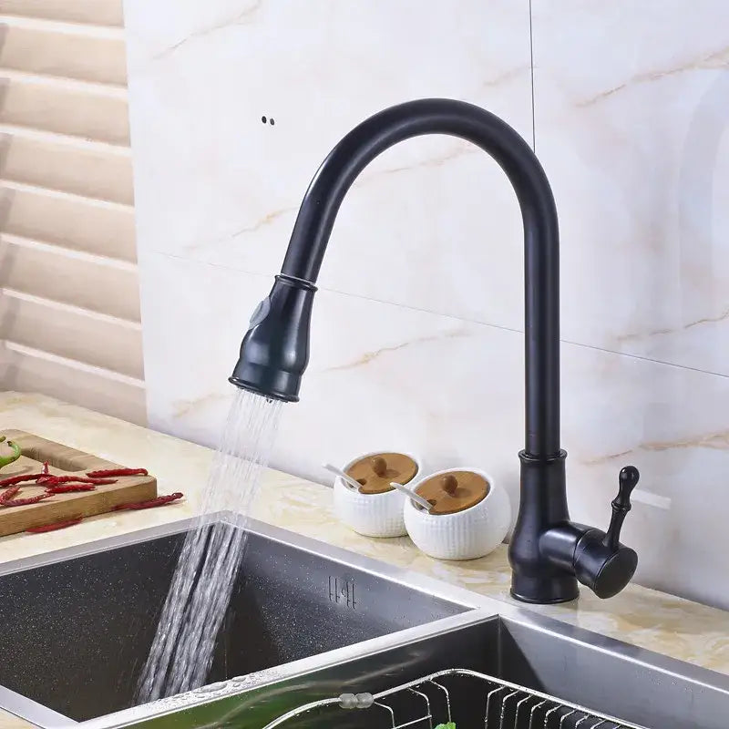 Nickel Curved Spout Faucet