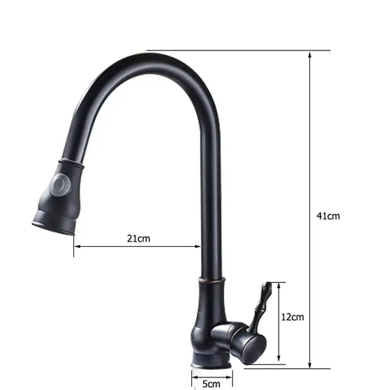 Nickel Curved Spout Faucet
