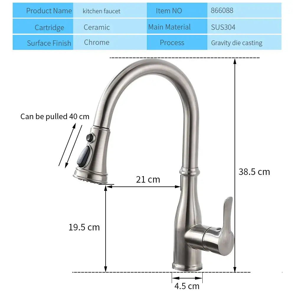 Nickel Single Handle Faucet