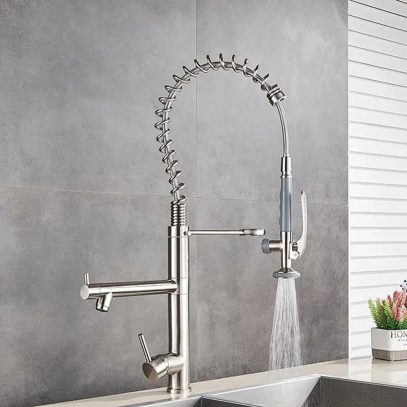 Nickel Spring Pull Faucet