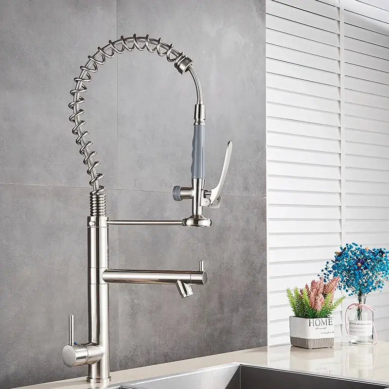 Nickel Spring Pull Faucet