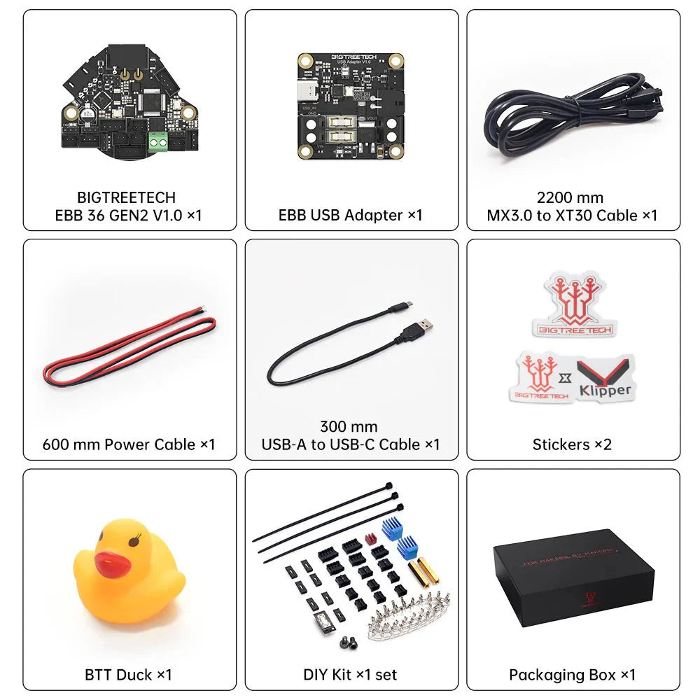 BTT EBB36 / EBB42 GEN 2 USB and CAN bus Klipper Expansion PCB High Temp