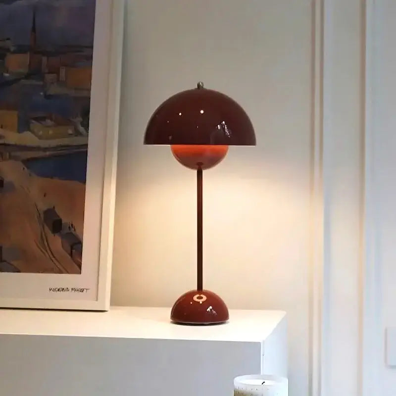 Burgundy Flower Floor Lamp