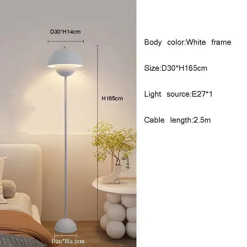 Burgundy Flower Floor Lamp