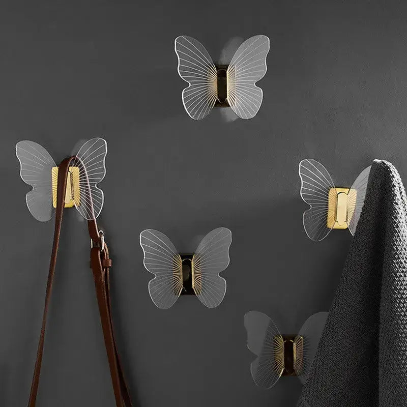 Gold Acrylic Butterfly Hook