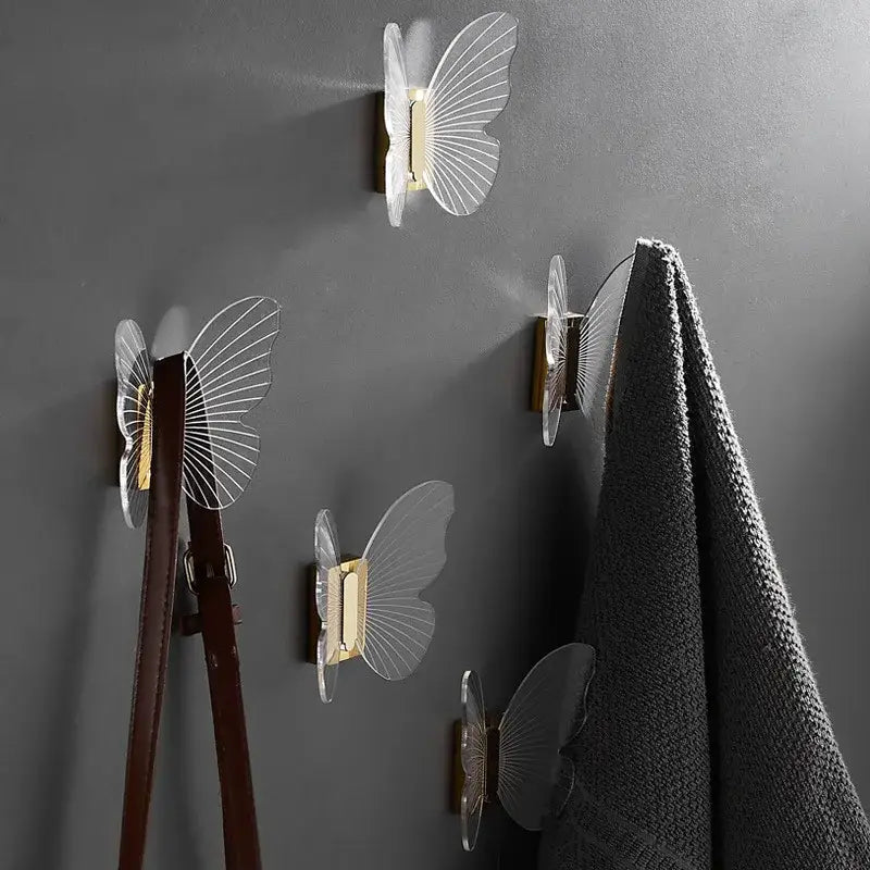 Gold Acrylic Butterfly Hook