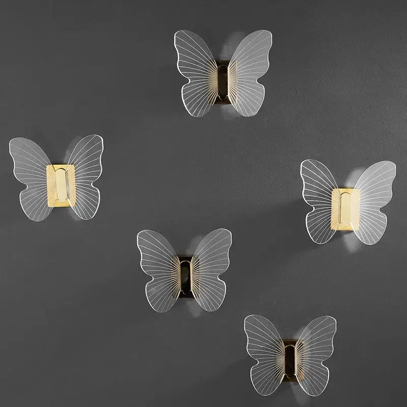 Gold Acrylic Butterfly Hook
