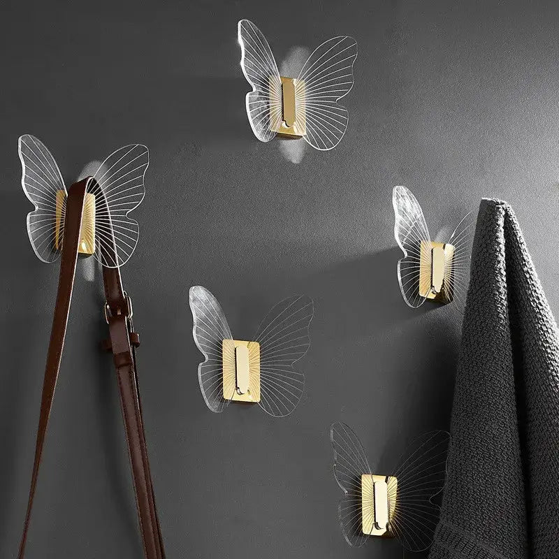 Gold Acrylic Butterfly Hook