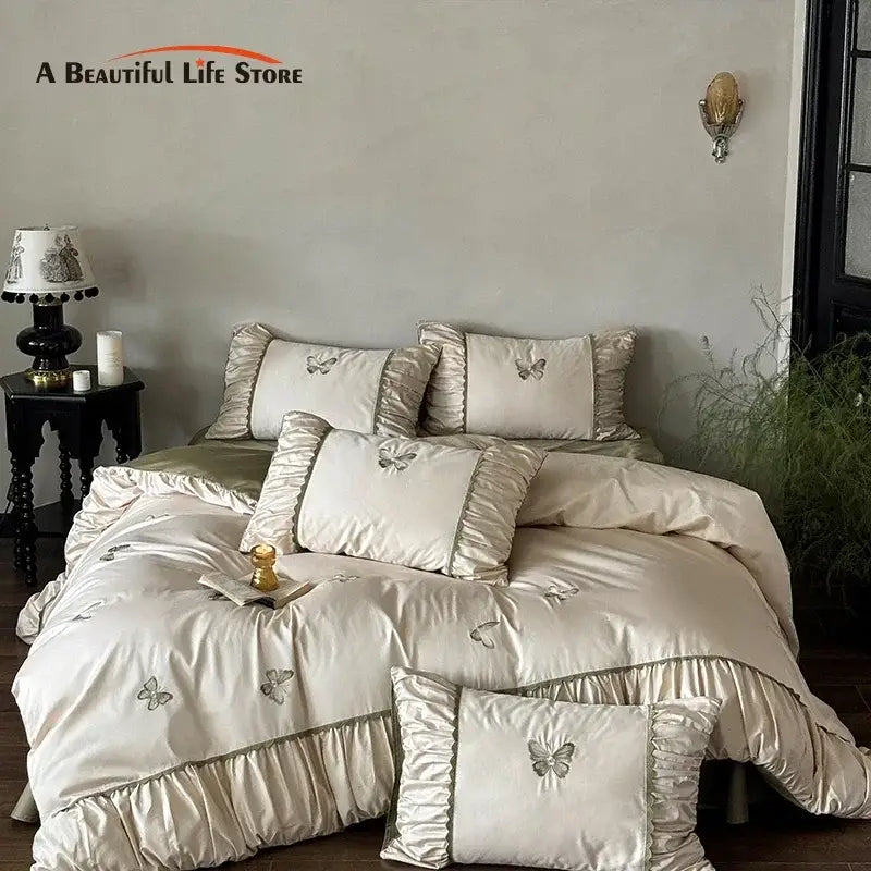 Satin Butterfly Bedding Set