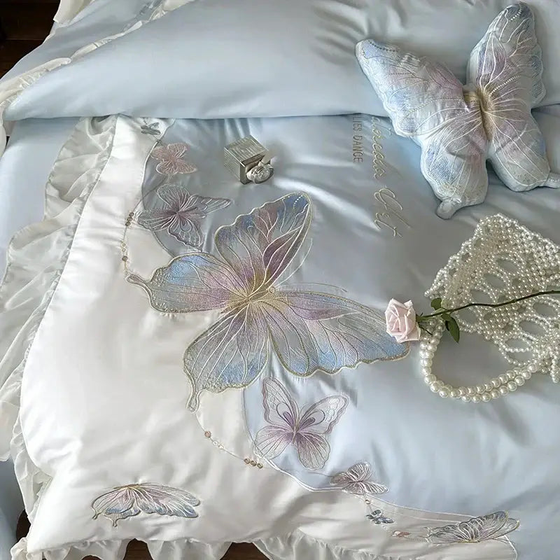 Pink Lace Bedding Set