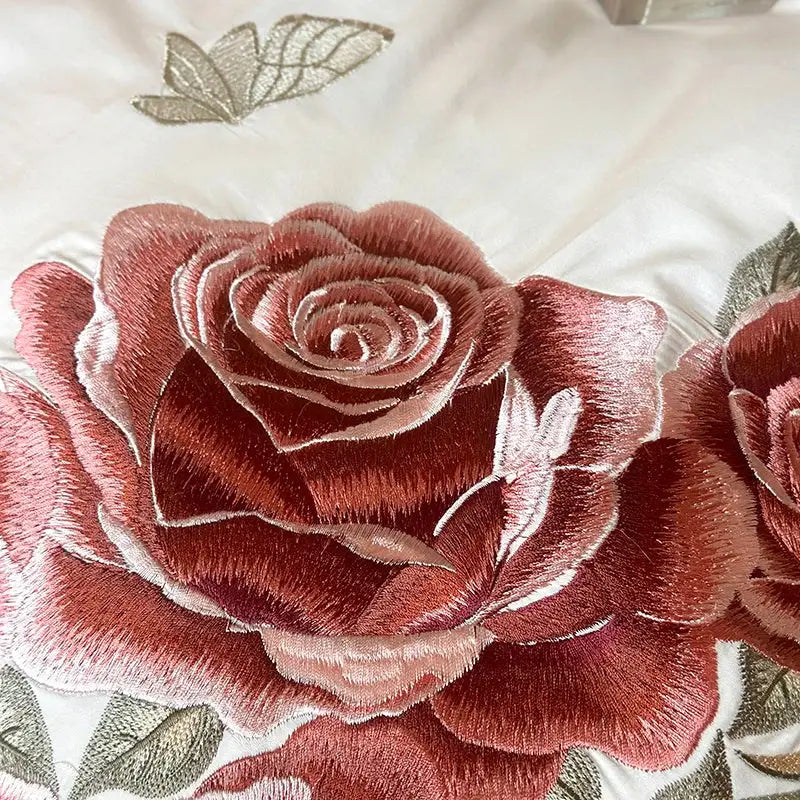 Pink Satin Ruffle Bedding