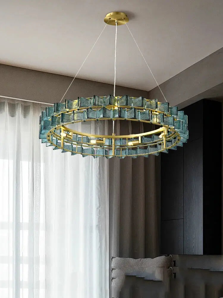 Gold Butterfly Glass Chandelier