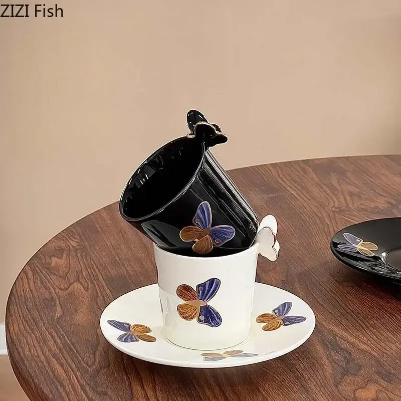 Butterfly Ceramic Cup Set