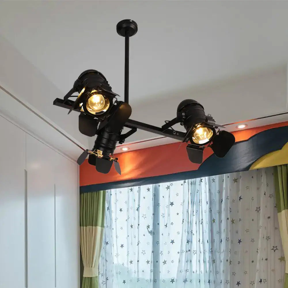 Black Art Deco Chandelier