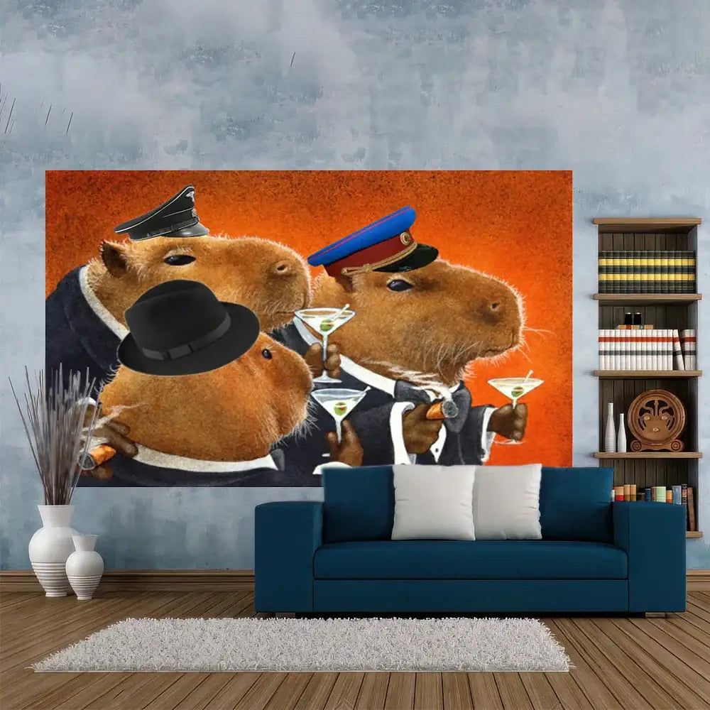 Orange Martini Wall Tapestry