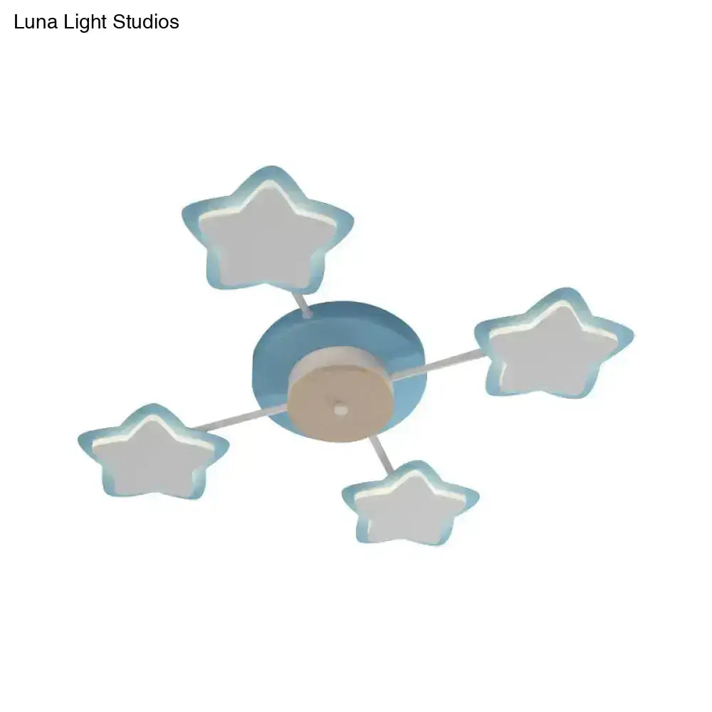 Pink Star LED Ceiling Light