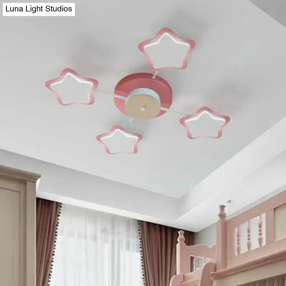 Pink Star LED Ceiling Light