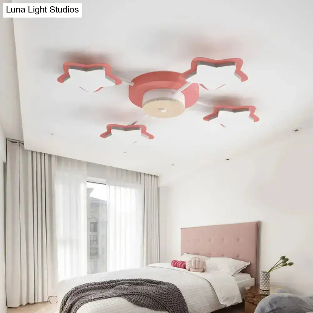 Pink Star LED Ceiling Light