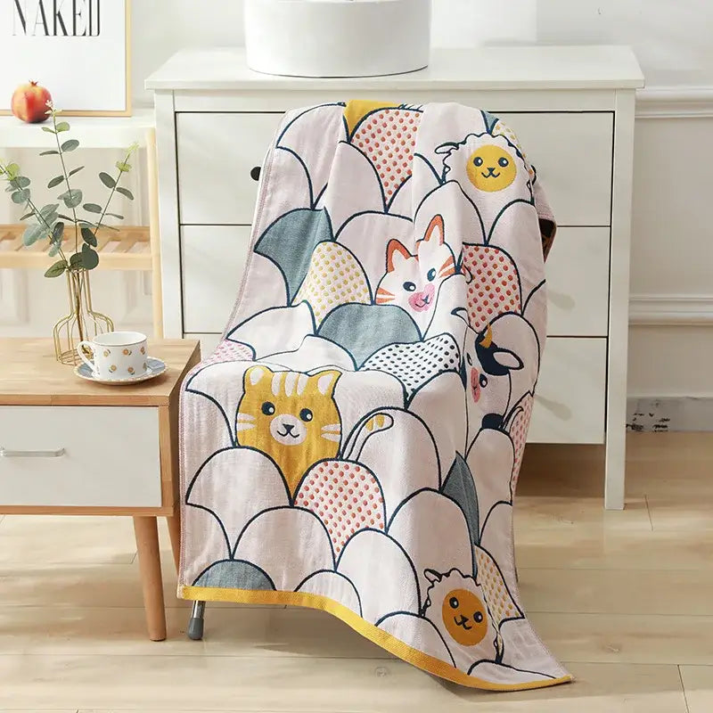 Cartoon Cotton Kids Bath Towel
