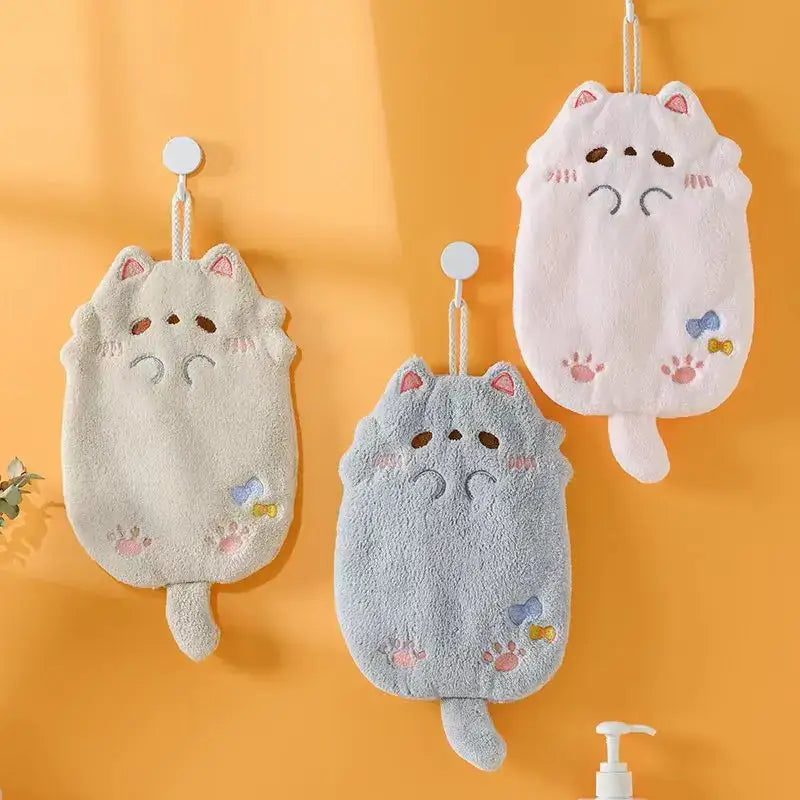 Pink Cartoon Hand Towel