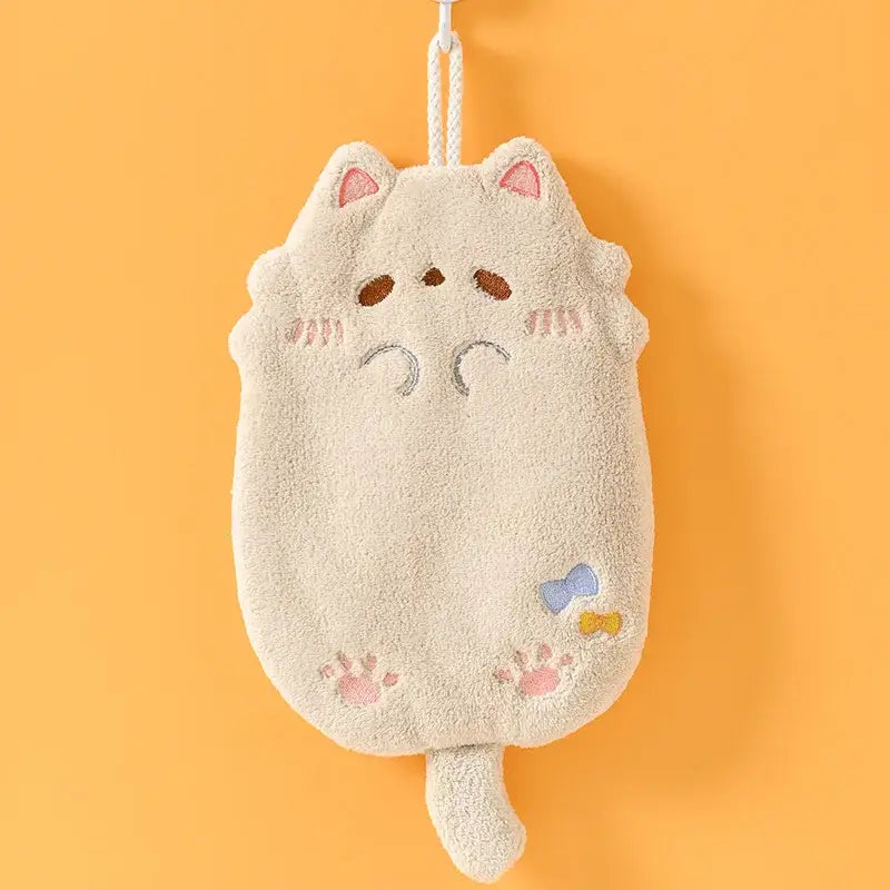 Pink Cartoon Hand Towel