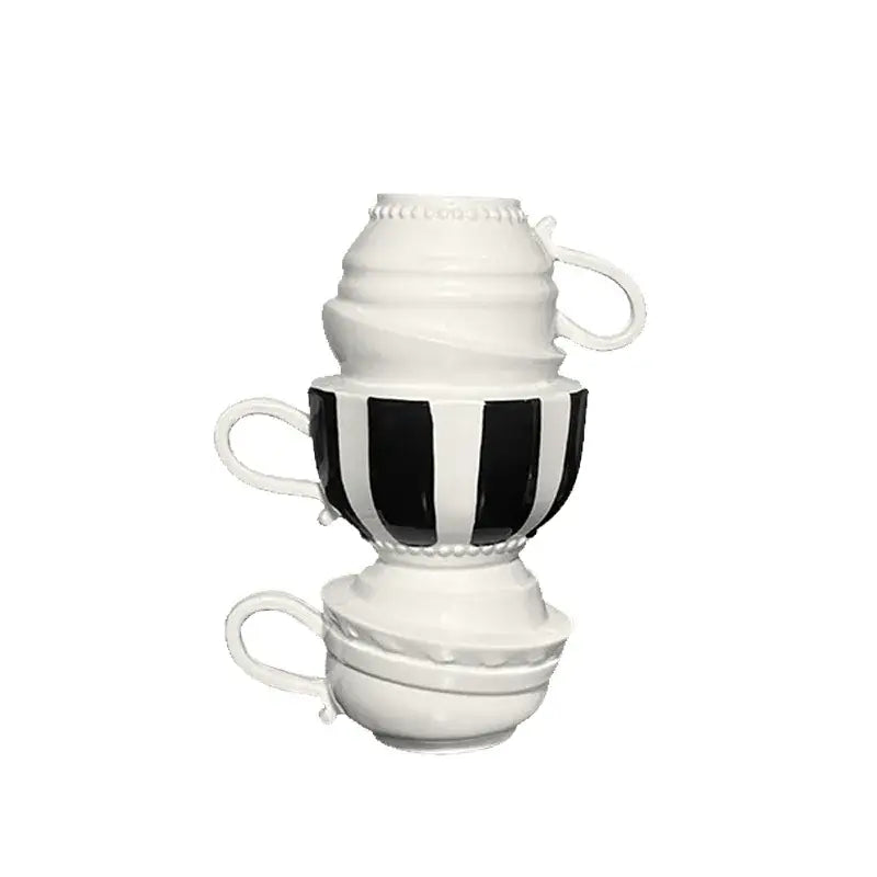 Black White Folding Vase