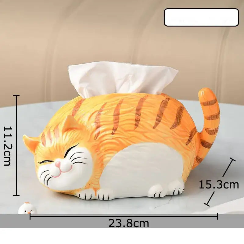 Ginger Cat Ceramic Tissue