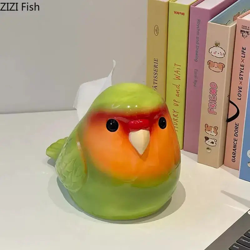 Yellow Green Ceramic Tissue Box
