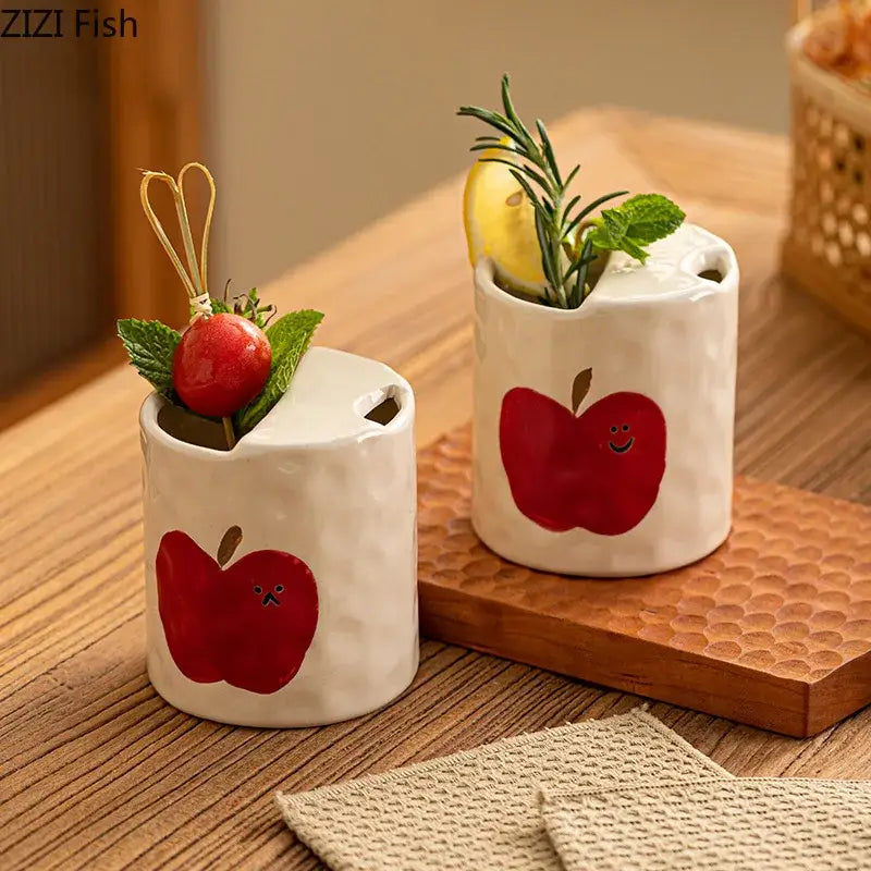 Porcelain Cartoon Toothbrush Holder