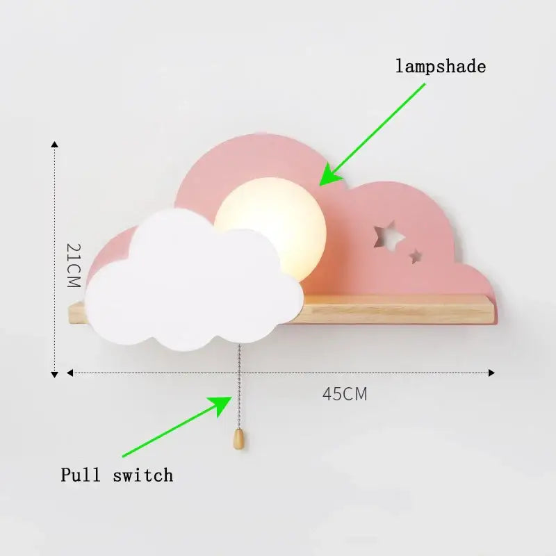 Peach Cloud Wall Lamp