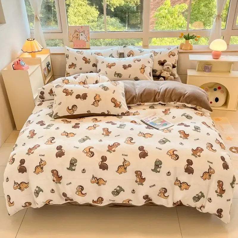 Pink Teddy Bear Bedding Set
