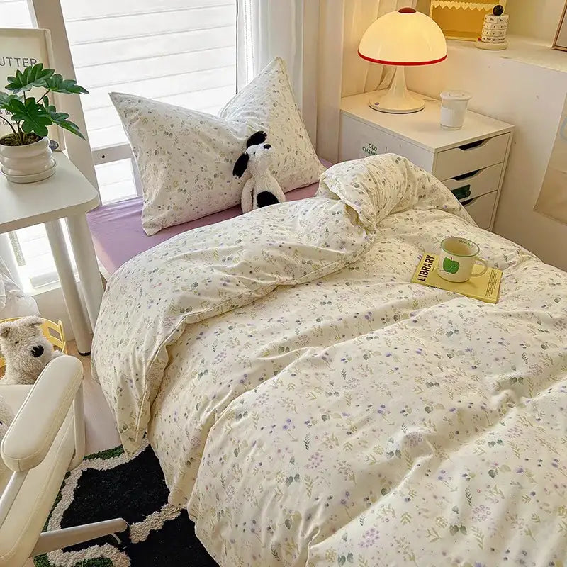 Cream Cat Duvet Set