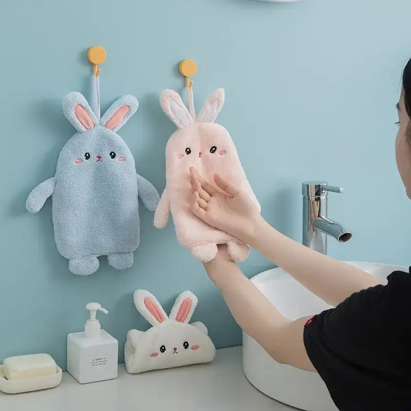 Pink Blue Hand Towels