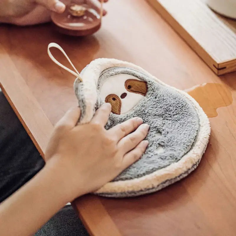Plush Sloth Hand Towels