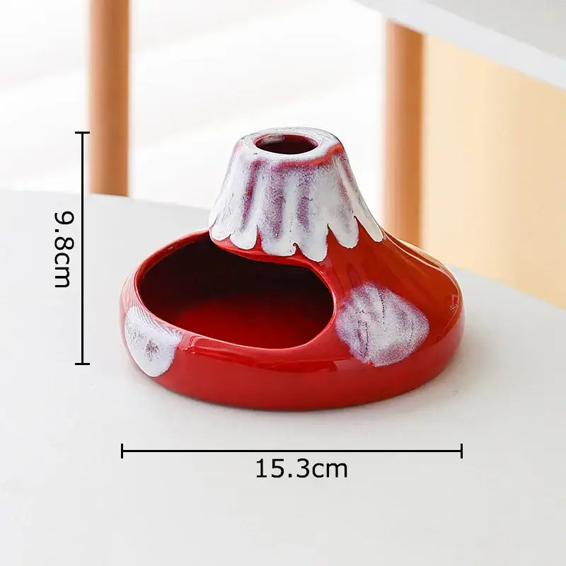 Red White Volcanic Ashtray