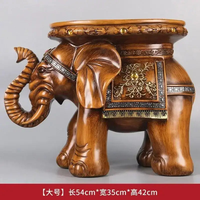 Wood Elephant Ornaments Unique Living Room Decor